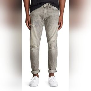 SOLD!!! Polo Ralph Lauren  Men’s Sullivan Slim Distressed Jeanns - Grey - 34×32